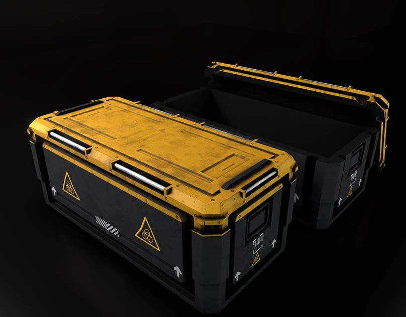 Sci-Fi Industrial Crate 3D model